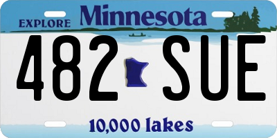 MN license plate 482SUE