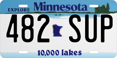 MN license plate 482SUP