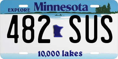 MN license plate 482SUS