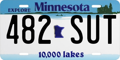 MN license plate 482SUT