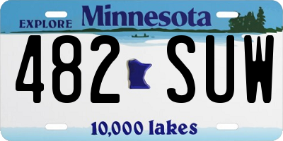 MN license plate 482SUW