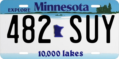 MN license plate 482SUY