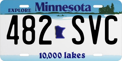 MN license plate 482SVC