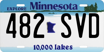 MN license plate 482SVD