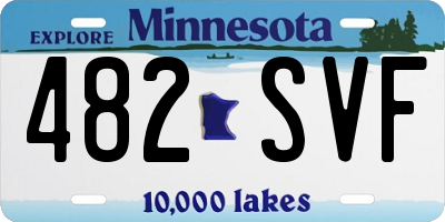 MN license plate 482SVF