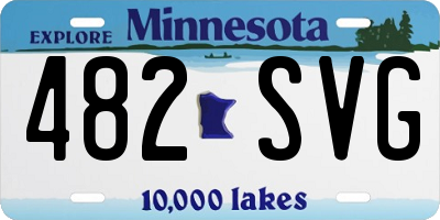 MN license plate 482SVG