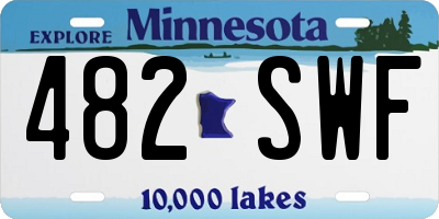 MN license plate 482SWF