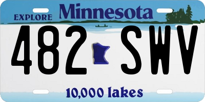 MN license plate 482SWV