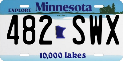 MN license plate 482SWX
