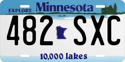 MN license plate 482SXC