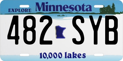 MN license plate 482SYB