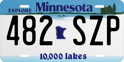 MN license plate 482SZP