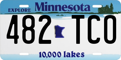 MN license plate 482TCO