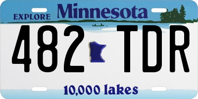 MN license plate 482TDR
