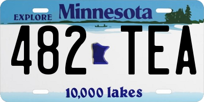 MN license plate 482TEA