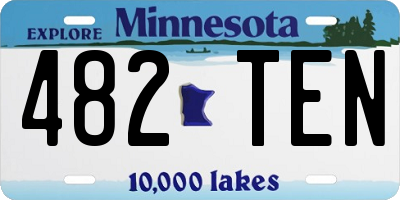 MN license plate 482TEN
