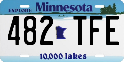 MN license plate 482TFE