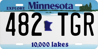MN license plate 482TGR