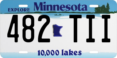 MN license plate 482TII