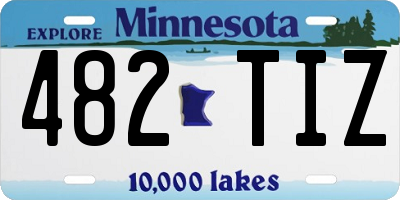 MN license plate 482TIZ