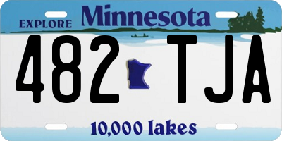 MN license plate 482TJA