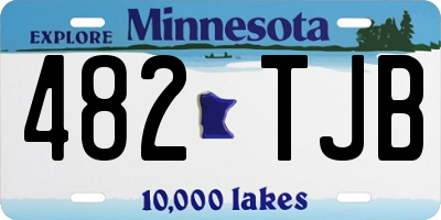 MN license plate 482TJB