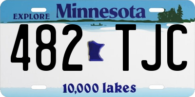 MN license plate 482TJC