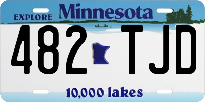MN license plate 482TJD