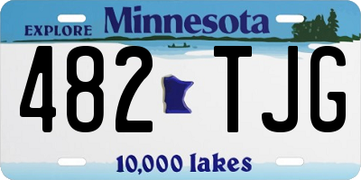 MN license plate 482TJG