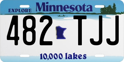 MN license plate 482TJJ
