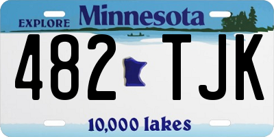 MN license plate 482TJK