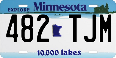 MN license plate 482TJM