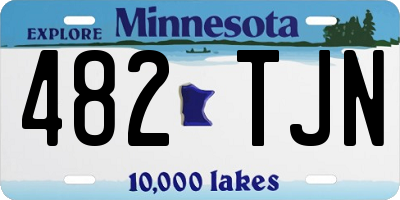 MN license plate 482TJN