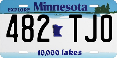 MN license plate 482TJO