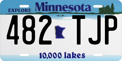 MN license plate 482TJP