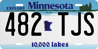 MN license plate 482TJS