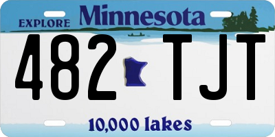 MN license plate 482TJT