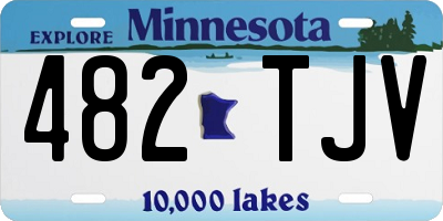 MN license plate 482TJV