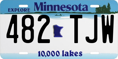 MN license plate 482TJW