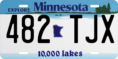 MN license plate 482TJX