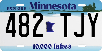MN license plate 482TJY