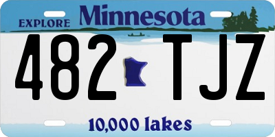MN license plate 482TJZ