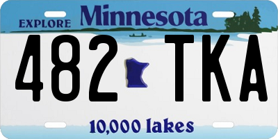 MN license plate 482TKA