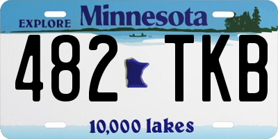 MN license plate 482TKB