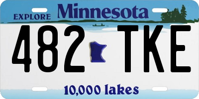 MN license plate 482TKE