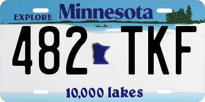 MN license plate 482TKF