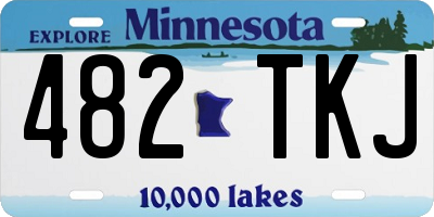 MN license plate 482TKJ