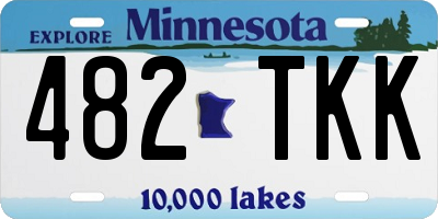 MN license plate 482TKK