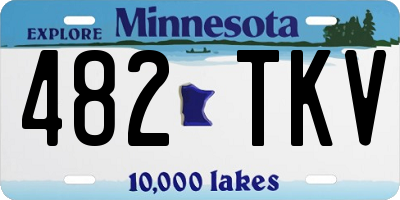 MN license plate 482TKV
