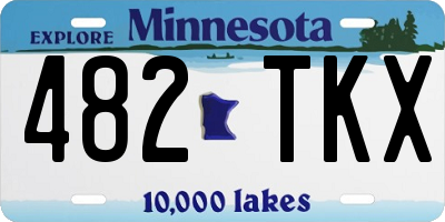 MN license plate 482TKX